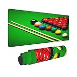 Großes Mauspad, XXL, Snooker-Gaming-Mauspad, große Schreibtischmatte mit genähten Kanten, Mauspad für Gaming-Tastatur, Computer, Laptop, Büro, 80 x 30 cm