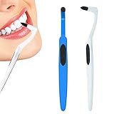 STFMHEZ 2PCS Tartar Remover Tooth Stain Eraser, Teeth Polishing/Cleaning Kit Removes Plaque & Impurities (White & Blue)