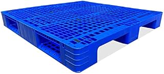 Plastic Pallet,Shipping Grid Pads Warehouse Pad 4 Tons of Static Load and 1 Ton of Dynamic Load Grid Design Air Circulation (Color : Blue, Size : 80x120cm) (Blue 80x110cm)