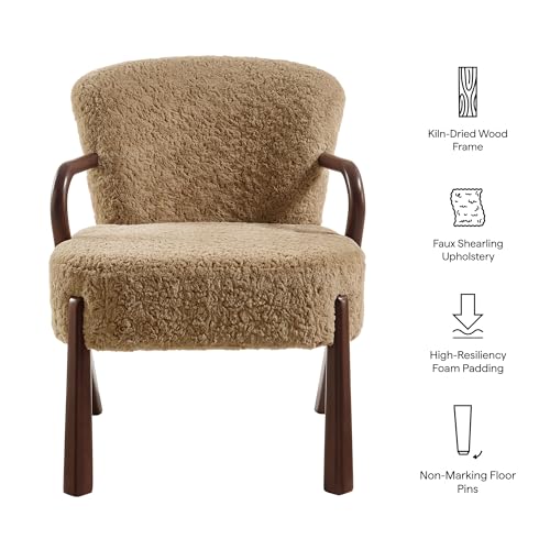 Sillón acolchado peluche menta arena miniatura 4