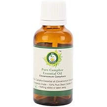 Camphor Essential Oil | Cinnamomum Camphora | Camphor Oil | for Diffuser | for Massage | for Body | for Hair | 100% Pure Natural | Steam Distilled | Therapeutic Grade | 30ml | 1.01oz by R V Essential