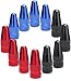 Presta Valve Caps - Tire Valve Stem Caps 12pcs - Anodized Presta Valve Caps - Dust Caps Tire - Bike Presta Valve Cap Red Black Blue Aluminum Color - Bicycle Presta Valve Cover - Air Caps Tires