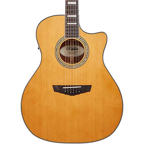 D'angelico Electro 6 String Acoustic-Electric Guitar, Right, Vintage Natural (Dapg200Vnataps) #TOP3