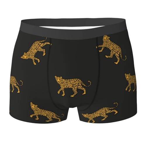 YOFIEN Boxer pour Homme, imprimé léopard Tendance, Confortable, Doux et Extensible