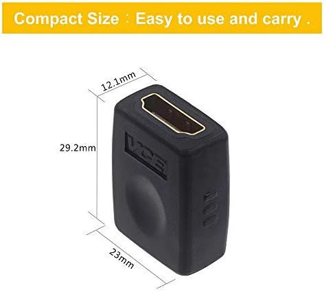 VCE HDMI Coupler 3D 4K HDMI Female to Female Extension Adapter 2 Pack