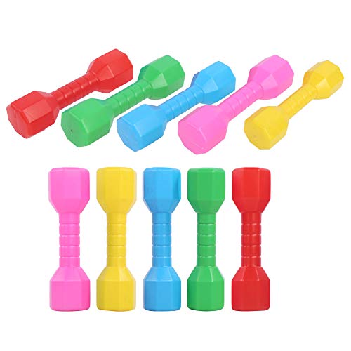 Kids Plastic Hand Dumbbells,Plplaaoo 10Pcs/Set Dumbbells For Children, Home Gym Exercise Barbell, Children Exercise Fitness Sport Toy Gift #TOP2