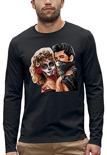 T-Shirt Manches Longues Dark Grease Dia de los Muertos pour Homme