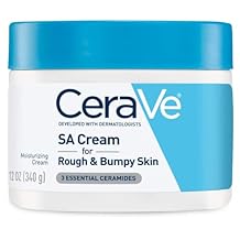 كريم ترطيب CeraVe مع حمض الساليسيليك، كريم تقشير الجسم مع حمض اللاكتيك والهيالورونيك، النياسيناميد، والسيراميد، خالي من العطور والحساسية تم اختباره، 12 أونصة