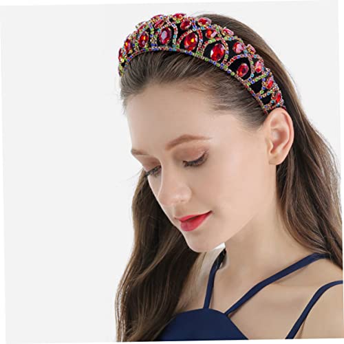 WOONEKY Tiara De Strass Tiara De Cristal Tiaras De Brilho Para Mulheres Aros De Cabelo Feminino Tiar