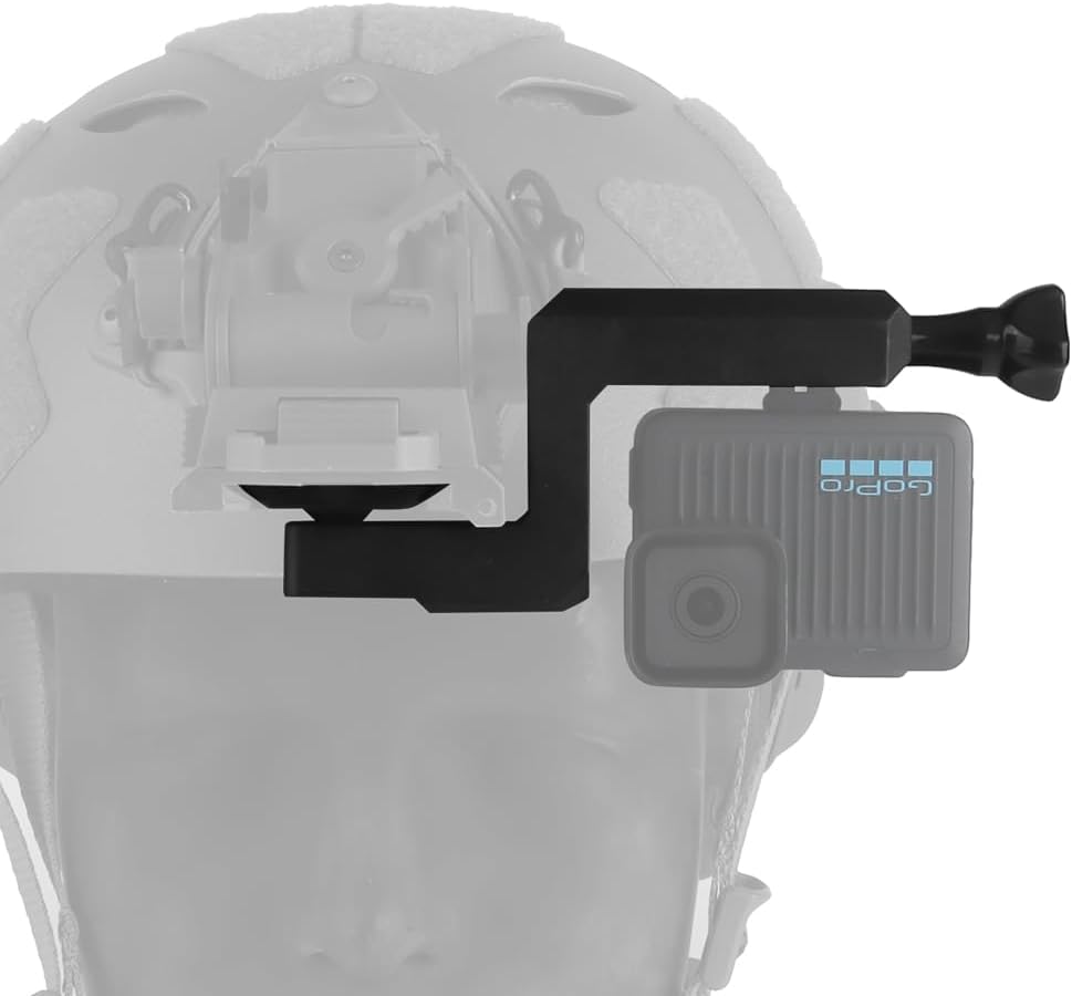 Night Vision Goggles Helmet-Mounted Adapter NVG Mount Accessory Compatible with Sport GoPro Cameras Digital Camera Monitor/LED Lights