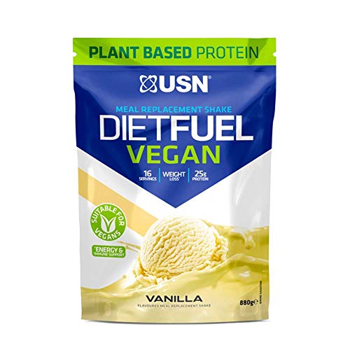 USN Vegan Diet Fuel High Protein Plant Based Meal Replacement Shake Vanilla, 900g