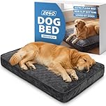 ZENO Dog Bed 85 x 60cm | Washable Dog Bed with Removable Cover | Soft Memory Foam Dog Mattress for Small, Medium & Large Dogs | Calming Puppy Bed with Non Slip Base | Durable Pet Cushion | Large