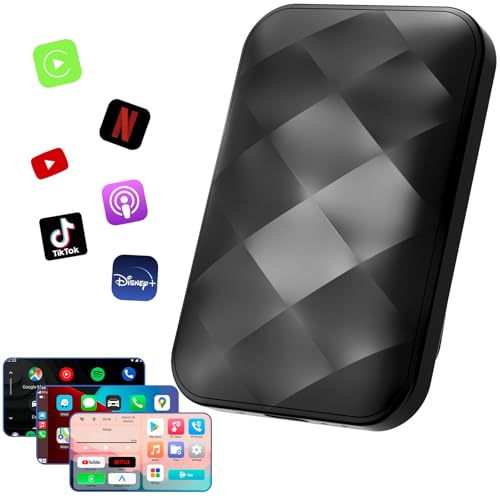 KE'VERSO Wireless CarPlay Adapter & Android Auto Wireless Adapter for iPhone,Magic Box Streaming Device for Cars with OEM Wir