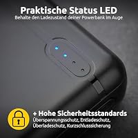 Intenso Powerbank XS10000 - 10000 mAh Externer Akku für iPhone & Samsung | Kompaktes Ladegerät mit USB-C und USB-A, Schnelles Laden für Smartphone, Tablet und Kamera, Leichtes Design in Schwarz – Ansicht 6