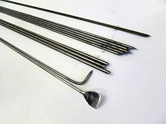 Tandoor Skewers Stainless Steel Sheeks Kebab Seekhs Pack 12pcs Set Tandoori Naan Clay Oven Accessory