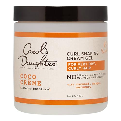 Carol's Daughter Coco Creme, Curl Shaping Cream Gel, with Coconut, Mango, and Murmuru, for very dry, curly to frizzy hair, 16.0 oz / 452 g