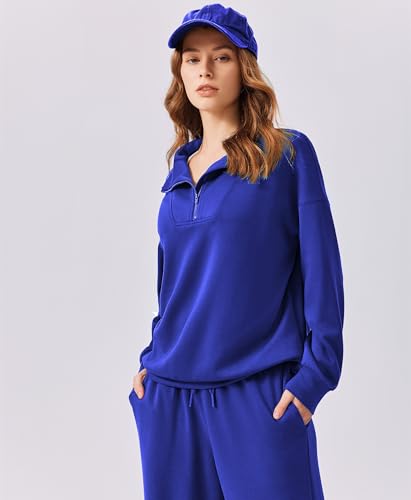 Image of PINSPARK 2 Piece Sets for Women 2026 Fall Outfits Sweatsuit Oversized Sweatshirt Wide Leg Sweatpants Matching Set Tracksuit