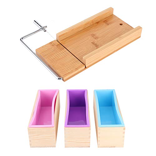 Molde de silicona para pan de 1200ml con caja de madera de soporte y cortador 5
