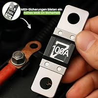 Offgridtec 200A MIDI-Sicherung Set für 58V DC-Systeme, Hochstrom-Streifen-Sicherungen mit Kupfer-Anschlüssen, Niedrigkontaktwiderstand, Funken-Schutz, Schraubmontage, RoHS & UL zertifiziert, 5-Pack – Ansicht 3