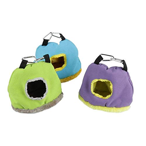 image for Keersi Winter Warm Bird Hut Nest House Bed Hammock Toy for Parakeet Gr