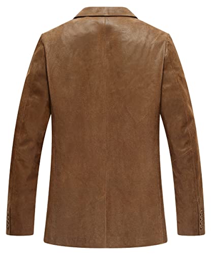 Image of FLAVOR Men's Real Leather Blazer Classic Leather Jacket