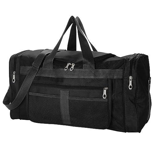 Holdfiturn Sports Duffle Bag Sports Gym Bag for Women Men Waterproof Large 40L Collapsible Training Sports with Shoulder Strap Holdall Overnight Weekend Travel Bag for Gym Travel Swimming Black