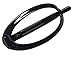 Parcelona French Plain Oval Simple Large Tortoise Shell Ponytail Holder Non Metal Hair Clip Barrette (Glossy Black)