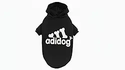 Roupa Com Capuz Para Cães - Roupinha Cachorro Pet Para Porte Pequeno, Médio e Grande (Preto, 8)