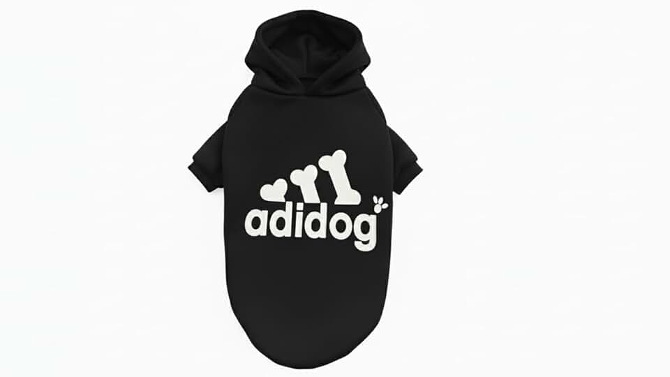 Roupa Com Capuz Para Cães - Roupinha Cachorro Pet Para Porte Pequeno, Médio e Grande (Preto, 8)