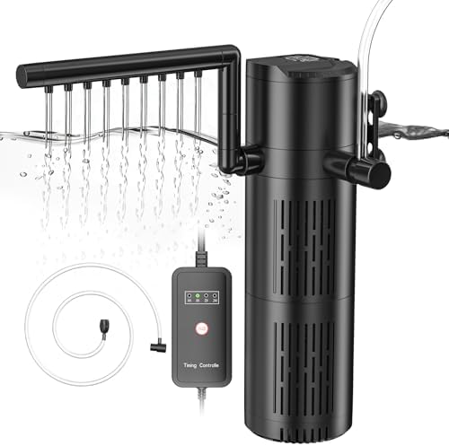 Forever Speed Aquarium Filter mit UVC Klärer Aquarium Innenfilter 8W, 5-in-1 Aquariumfilter für 100L-250L Aquarien(18W 1200L/H)