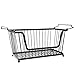 MyGift Stackable Black Metal Pantry Organizer Basket - Space Saving Home and Kitchen Storage Bin Solution