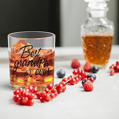 Waipfaru Best Grandpa Grandma Ever Whiskey And Wine Glass Gift Set, Mothers Day Valentine's Day Birthday Gift For Grandparents Grandma Grandpa From Grandson Granddaughter Grandkids Grandchildren #TOP4