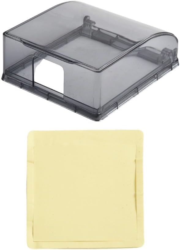 Self-Adhesive 86 Type Wall Socket Cover Box, Waterproof Splash Proof Electrical Outlet Protector for Kitchen Bathroom Balcony, Easy Install Plastic Faceplate