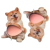2枚 柴犬 ぷにぷにシール お腹 - 動物 3D柔らかいお腹 猫ステッカー 3Dソフト腹付 ステッカー 動物 かわいい 大きな腹 ステ-ッカー 日記帳 デコレーション DIY 手帳 水筒 アルバム 携帯電話飾り 手芸用品 子供 大人 ストレス解消おもちゃ