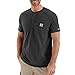 Carhartt Men's Force Cotton Delmont Short Sleeve Henley Relaxed Fit, Carbon Heather, X-Large
