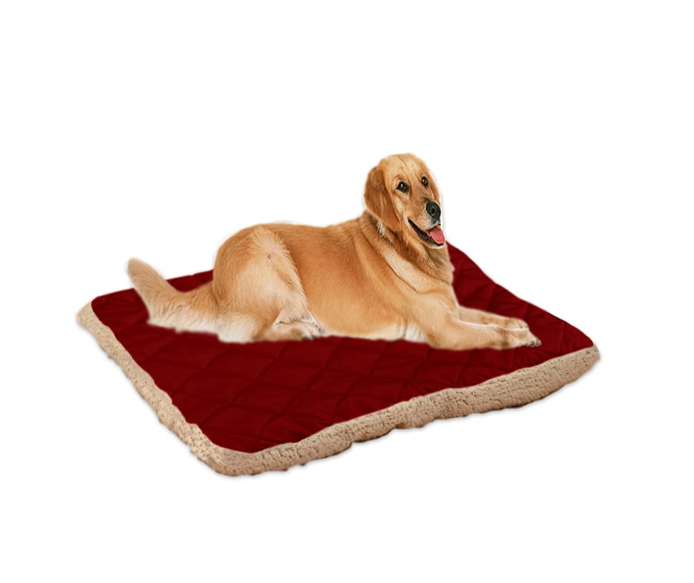 YURRO Dog Cat Bed Large,Orthopedic Relief Dog Mattress,Anti Anxiety Pet Mat for Dog Crate/Floor,Durable Deluxe Plush Dog Pad with Anti-Slip Bottom
