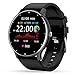 Smart Watch Fitness Bracelet Ip67 Waterproof Breath Training Heart Rate Detection Bluetooth Call Male and Female Pedometer Suitable For All Kinds of Mobile Phones Removable Strap(Black)