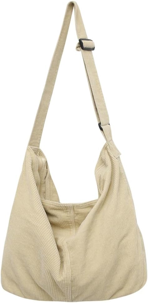 Women Men Corduroy Tote Bag Large Corduroy Shoulder Bag Clutch Casual Tote Purse Soft Corduroy Crossbody Bag Handbags