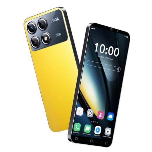 HyRich Teléfono Barato, Escritorio Android, 5.0 Pulgadas, ROM de 16 GB (Escalable 128 GB), Cámara Doble de Doble Tarjeta, WiFi, Bluetooth, Teléfono Inteligente de Desbloqueo Face (X6Pro-Amarillo)