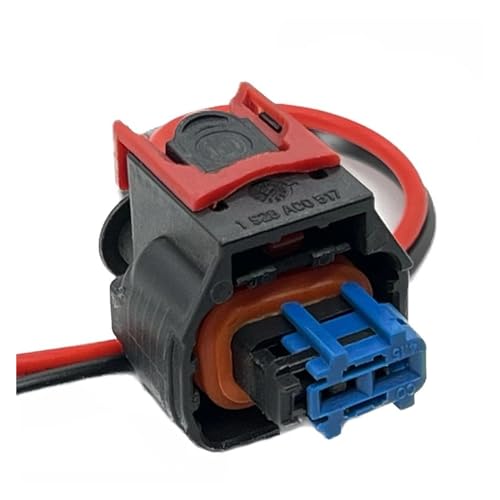 DLAHPJPT Automotive Electrical connectors 2 Pin 2.8Series Fuel Injector pl;/UG Wiring Harness Car Wa*TER/pr/oo*f Electronic Connector with Cable 1928A00517 1928405521(1 Pc), 2pin Female