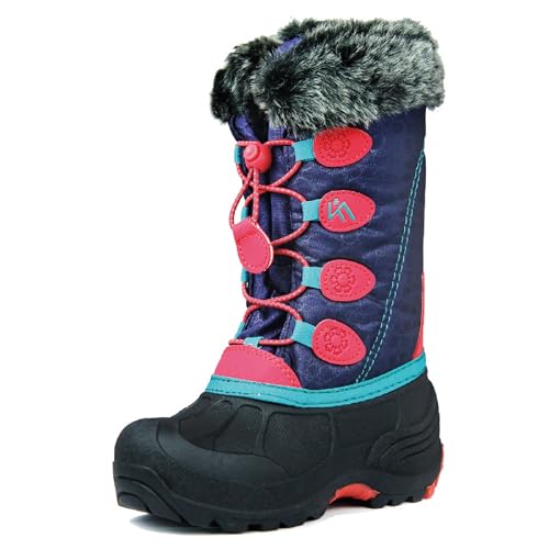 Snow Boots Kids Waterproof Durable and Slip Resistant Winter Snow Boots for Boys and Girls with Insulated Fleece Lining Perfect for Snowy Adventures Ideal Snow Boots toddler to Keep Feet War