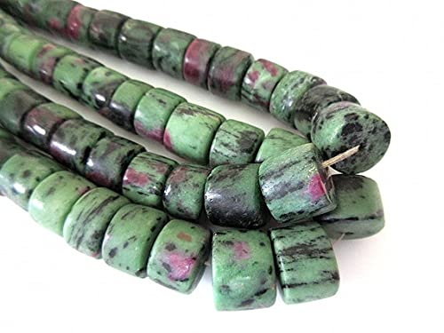 Perles en rubis zoïsite naturelles de grande taille pour réparer et personnaliser vos bijoux