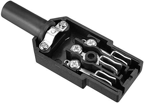 3 Pack AC 250V 10A Female Panel Mount Plug Adapter IEC 320 C13 Power Connector Socket Black Screw Mount 3 Pins Inlet Power Plug Socket