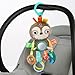 Bright Starts Sloth Plush Playful Pals Take-Along BPA-Free Stroller Baby Toy, Age Newborn+