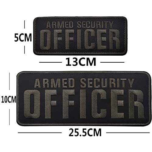 Officer Patch Armed Security Embroidered Patches Military Tactical Morale Halloween Cosplay Costume Sewing Appliques Emblem Armband Badges For Motorcycle Rider Or Bikers Veteran Vest 10.04X3.94Inch #TOP1