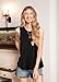 Women's Summer Black Plus Size Camisole Tank Sleeveless Crew Neck Casual and Basic Tunic Top Solid Black M