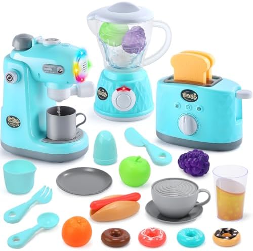 Amazon.com: CUTE STONE Kids Kitchen Playset, Toy Kitchen Appliance Sets ...
