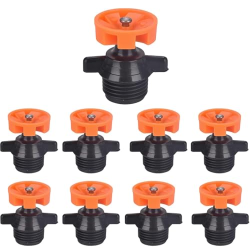 Image of HASTHIP 20Pcs Garden Sprinkler Mist Spray Nozzles, Universal Drip Irrigation System Misters, Slow Watering Spray Nozzles for Lawn, Greenhouse & Plant Cooling