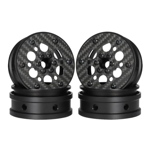 2.2 Carbon Fiber Aluminum Beadlock Wheels Rim for 1/10 RC Rigs Crawler