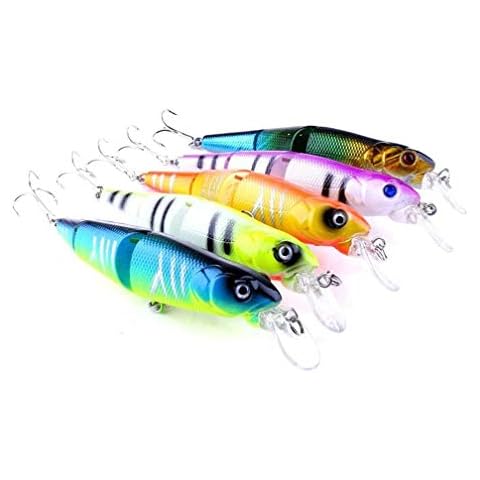 PCAK Simulation Fishing Bait HookFishing Bait Set 5PCS Multi-joint Hard Bait 12.5cm 16.2g Joint Bait 3 Paragraph Outdoor Treble Cover